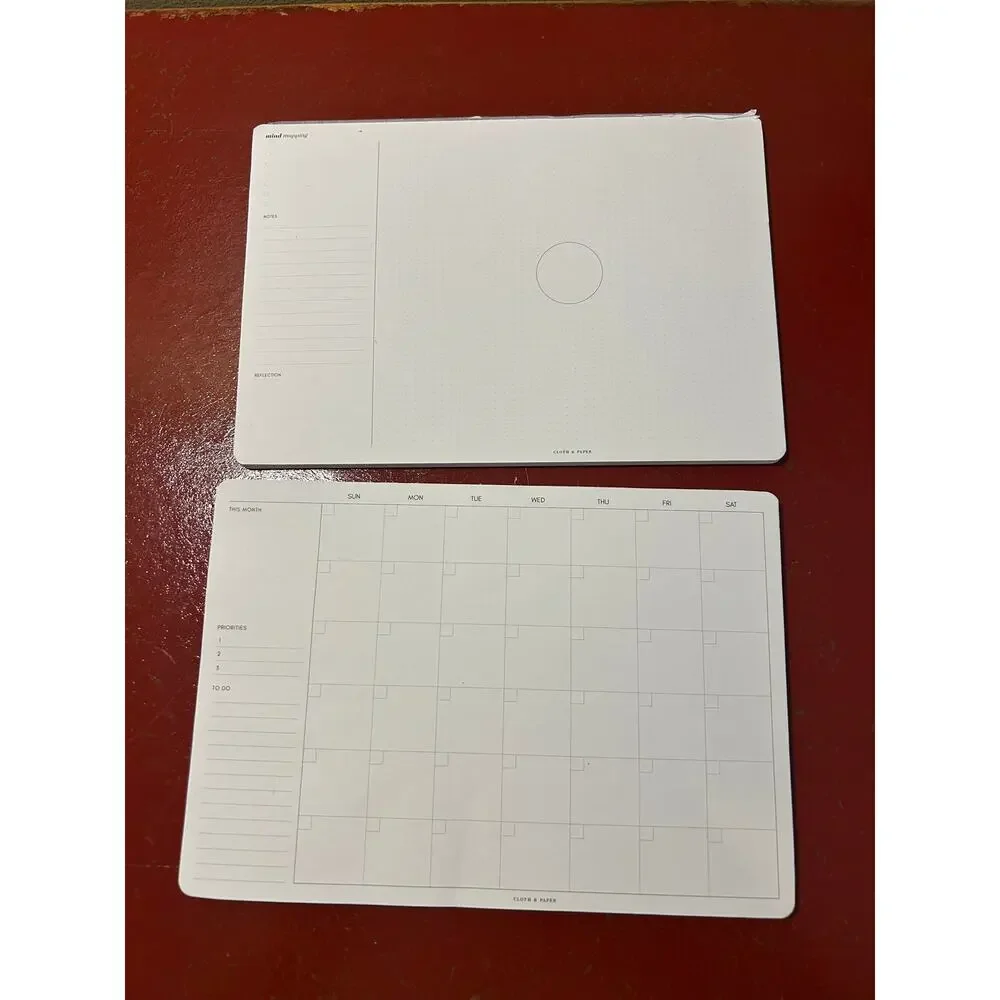 2 Cloth + Paper DeskTop Monthly + Mind Mapping Pads
